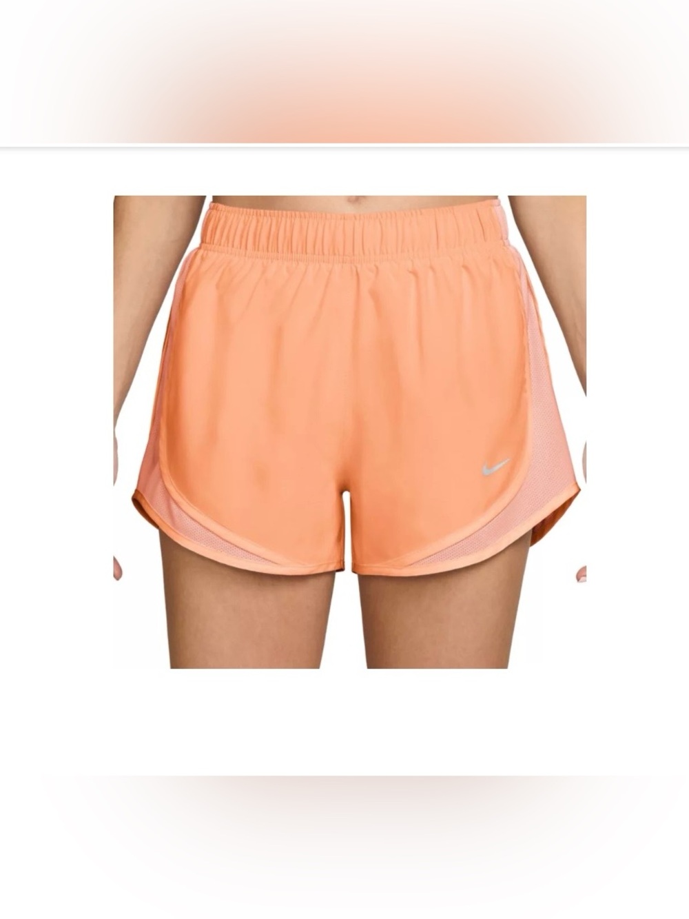 Nike Women's Tempo Peach Athletic Shorts in size medium
